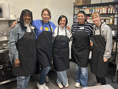 Staff at Food Bank volunteer day