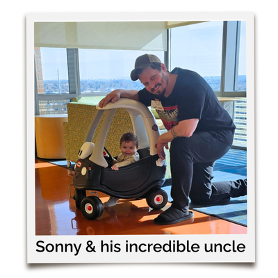 Sonny and his incredible uncle.